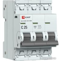 Выключатель автоматический EKF PROxima ВА 47-63N 3P 25А (C) 6кА M636325C