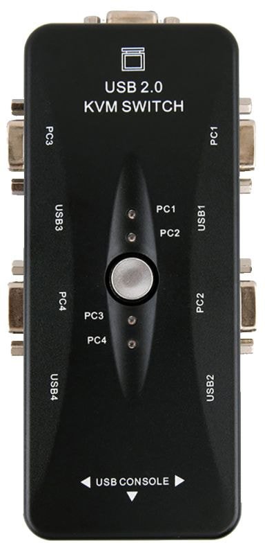 

KVM переключатель USBTOP 4x USB2.0 / VGA