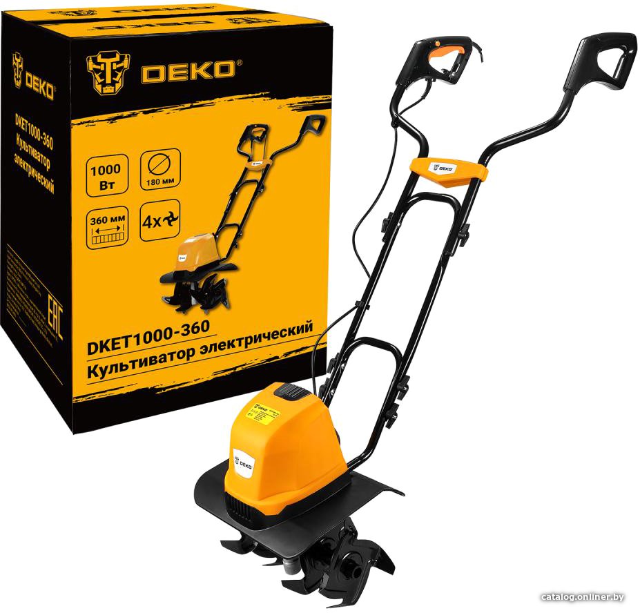 Мотокультиватор электрический Deko DKET1000-360