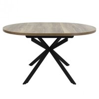 Кухонный стол Виста Парма 100x100/135 (дуб олово/муар черный)