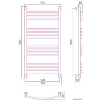 Полотенцесушитель Сунержа Богема+ выгнутая 1000х500 022-0221-1050