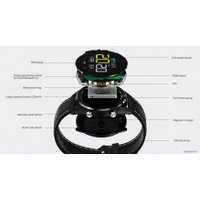 Умные часы NO.1 DT28 (черный, металлический ремешок)