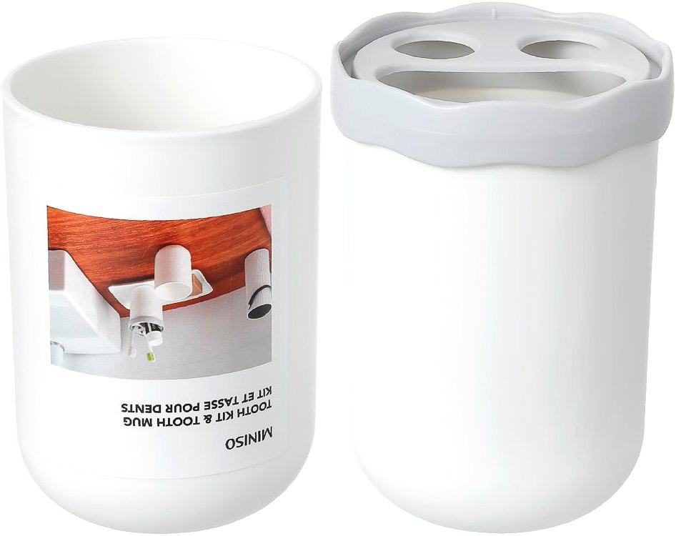 

Стакан для зубной щетки и пасты Miniso Off-white 6931798807653