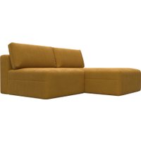 Угловой диван Лига диванов Лига-060 НПБ угол универсальный 129507 (велюр Brut 10 желтый)