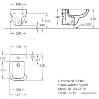 Биде Keramag Renova Nr. 1 Plan [232150000]