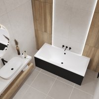 Ванна Lauter Oasis 190х90 21203090 (с ножками и лицевым черным экраном)