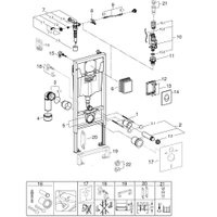 Унитаз подвесной Saniteco KW-9004WS + GROHE Rapid SL 38721001