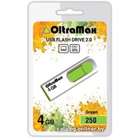 USB Flash OltraMax 250 4GB (зеленый) [OM-4GB-250-Green]