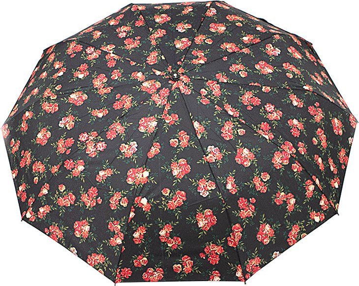 Зонт Rain Berry 734-23588.1 (черный/цветы)