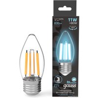 Светодиодная лампочка Gauss Filament Свеча 11W 830lm 4100К Е27 LED 1/10/50 103802211