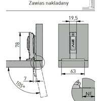 Мебельная петля GTV Solid Pro накладная с регулировкой 3D без еврошурупа с комплектом заглушек