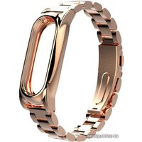Браслет Xiaomi металлический для Mi Band 3 (красное золото)