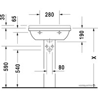 Умывальник Duravit Starck 3 60x45 (0300600000)