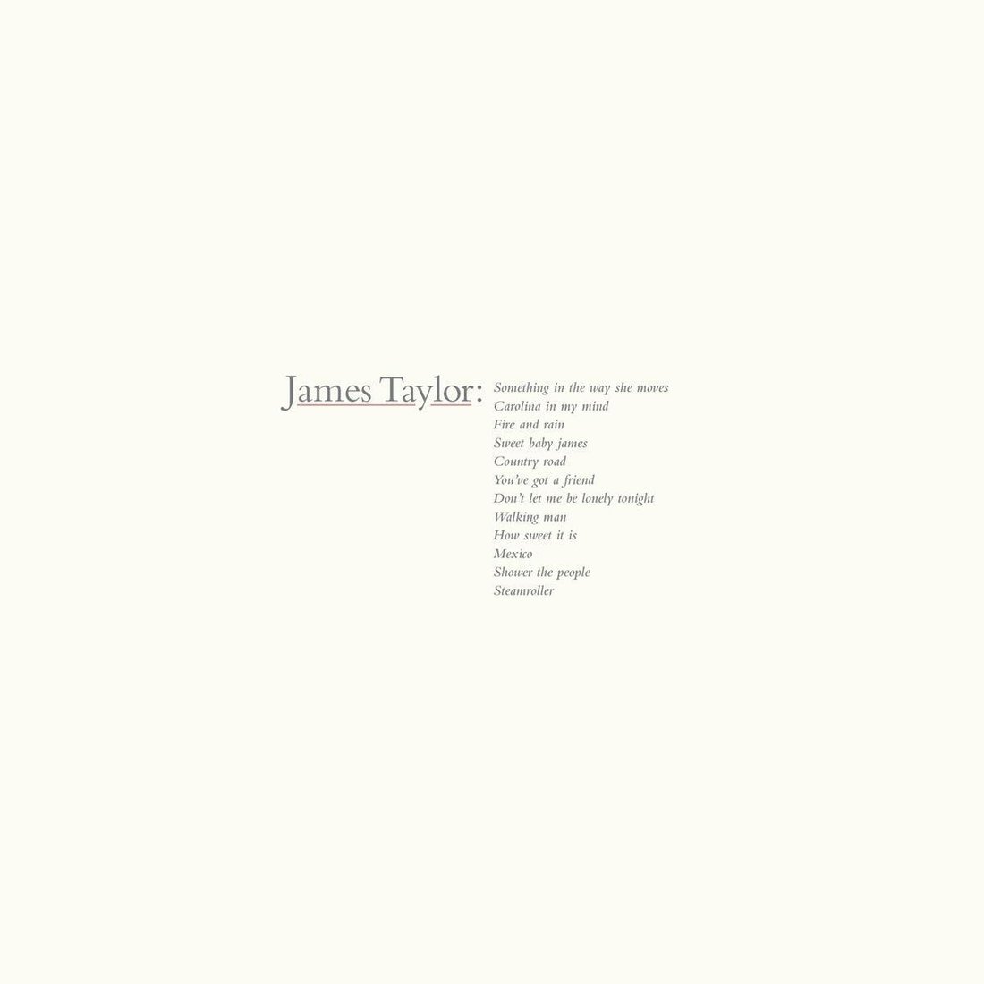 

Виниловая пластинка James Taylor - James Taylor's Greatest Hits (Remastered)