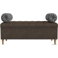 Банкетка Лига диванов Глория 113686 (рогожка коричневый/серый/серый)