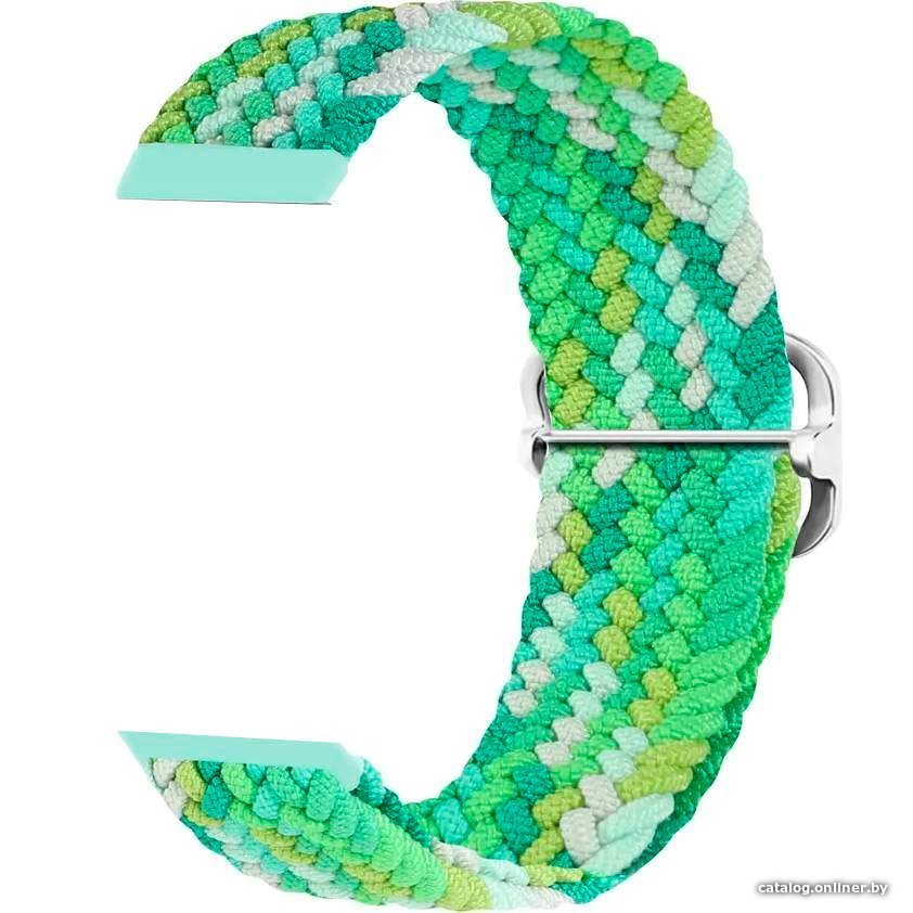 Ремешок Rumi Wick из плетеного нейлона для Huawei Band 7 (салатовый микс)