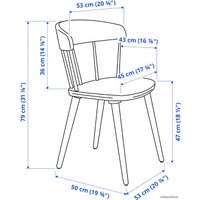 Стул Ikea Омтэнксам 704.694.14 (светло-серый)