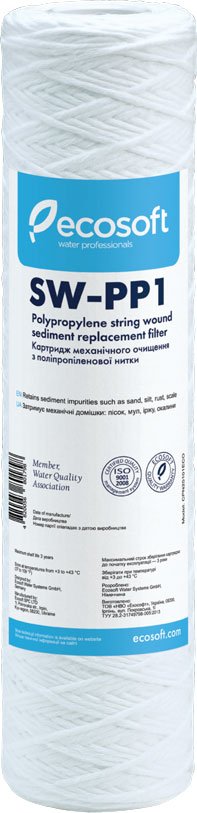 

Картридж ECOSOFT из полипропиленовой нити 2,5"x10" 1 мкм CPN25101ECO