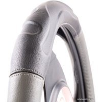 Оплетка на руль Autoprofi AP-1946 BK/D.GY (M) (черный/серый)