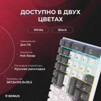 Клавиатура Royal Kludge RK100 RGB (белый/серый, RK Red)