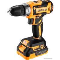 Дрель-шуруповерт Deko DKCD20V 080-1002 (с 2-мя АКБ, кейс, оснастка)