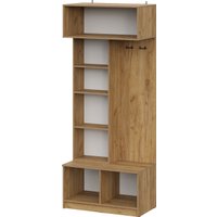 Стенка NN мебель МС Авиньон К Серия 2 (дуб крафт золотой/графит серый, с зеркалом) в Солигорске