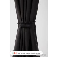 Шторка-занавеска для ванны Home One Linen 180x200 412878 (черный)