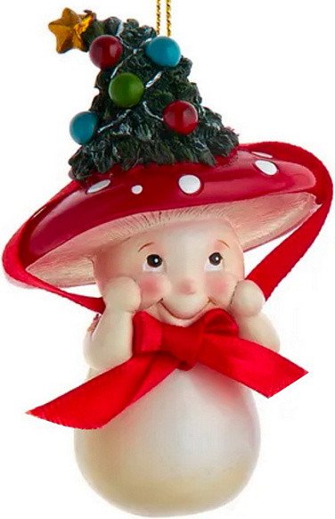 

Елочная игрушка Kurt S. Adler Christmas 2025 Грибок в шляпе с елочкой MLM0005_2