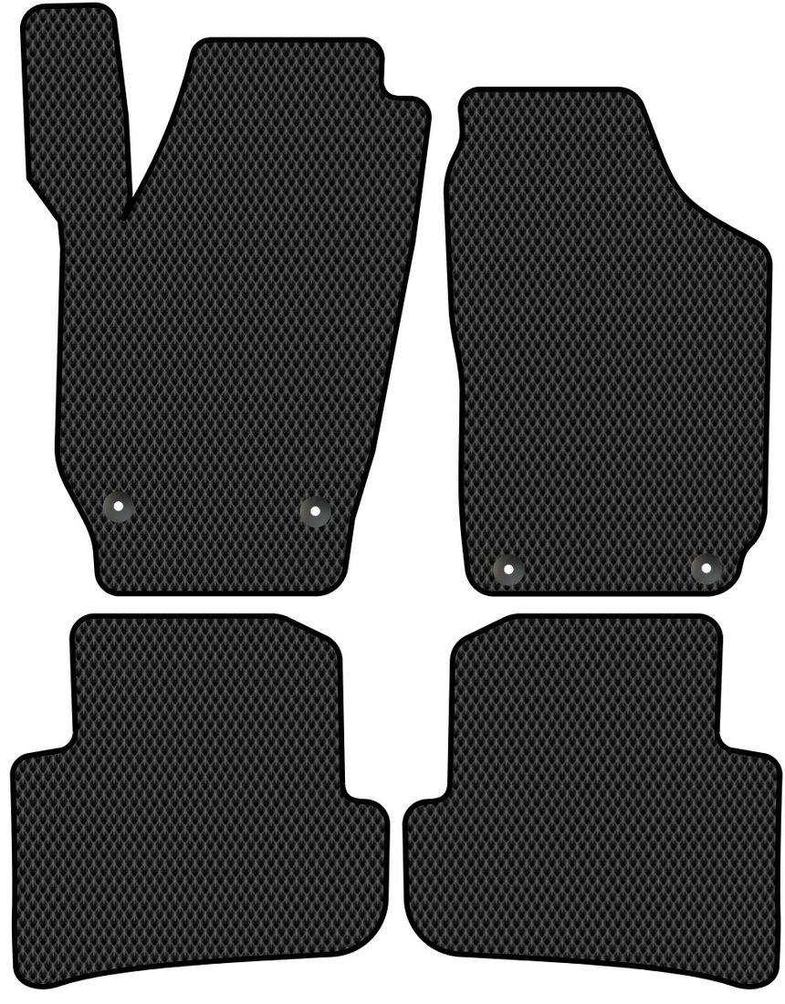 

Комплект ковриков для авто Alicosta Skoda Fabia II (универсал, хэтчбек 5 дв / 5J5, 5J2) 2007 - 2015 (черный, ромб)