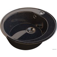 Кухонная мойка Гамма Гранит Gloss-02 (черный)