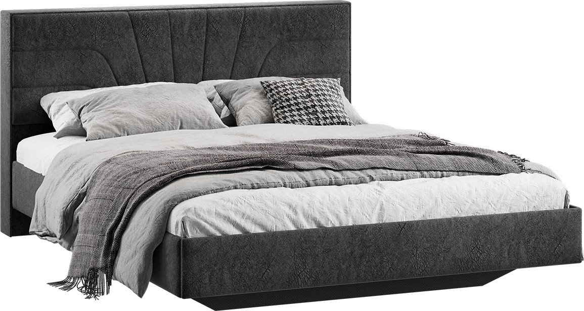 

Кровать Трия Пандора 160x200 Тип 1 (микровелюр Wellmart Graphite)