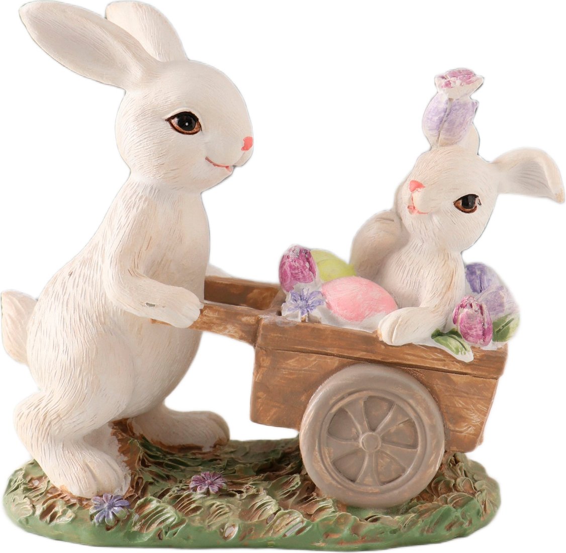 

Статуэтка Sima-Land Кролик везет крольчонка в тележке с незабудками 10583228