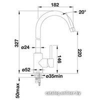 Смеситель Blanco Mida Silgranit (шампань)