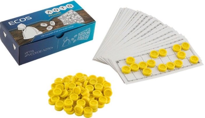 

Настольная игра Ecos Набор 3 в 1 лото, шашки, домино 006023