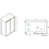 Душевой уголок RGW CL-48 CL-14+Z-050-1 32094885-011 150x80 (хром/прозрачное стекло)