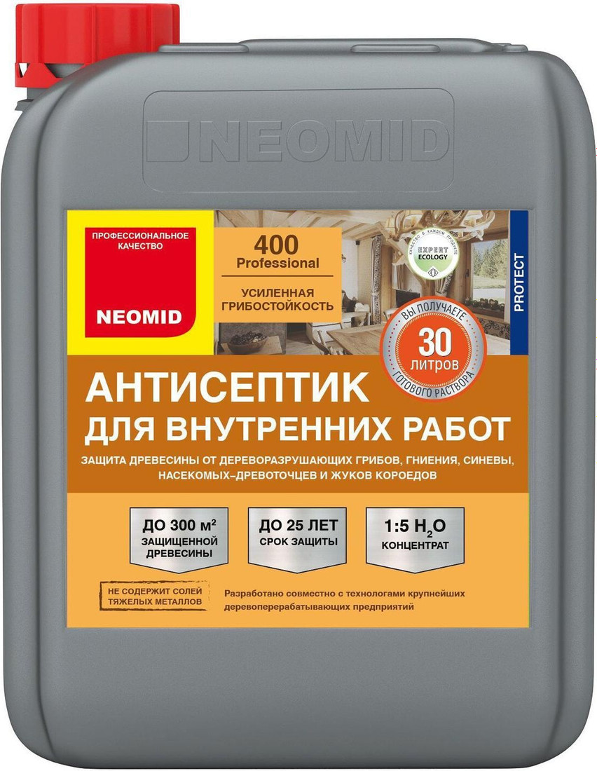 

Антисептик Neomid 400 для внутренних работ. Концентрат 1:5 5 л