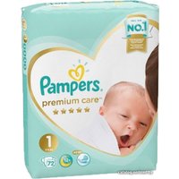 Подгузники Pampers Premium Care 1 Newborn (72 шт)
