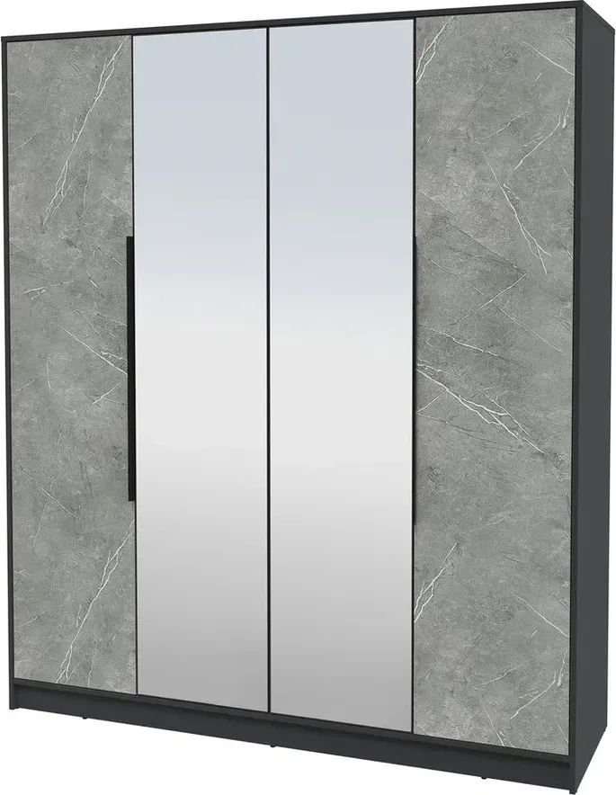 

Шкаф распашной Интерлиния Концепт КТ-Ш4з Глосс (антрацит/керамика)