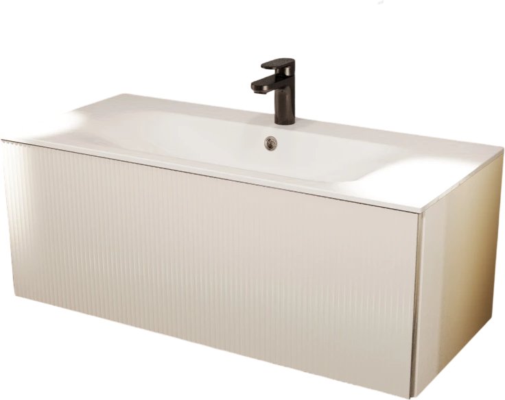 MebelVann Тумба с умывальником Евромикс 100x38x45 с 1 ящиком EUR101001900101OSL (айвори)