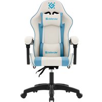 Игровое (геймерское) кресло Defender Legas (белый/голубой)