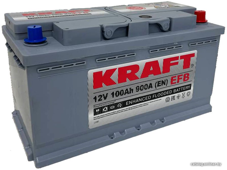 Автомобильный аккумулятор KRAFT EFB 100 R+ (100 А·ч)
