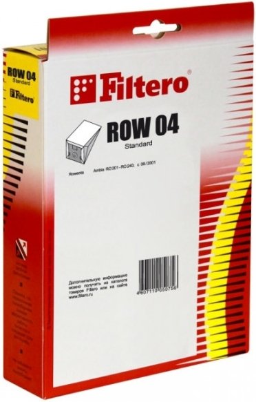 

Комплект одноразовых мешков Filtero ROW 04 Standard (5 шт)