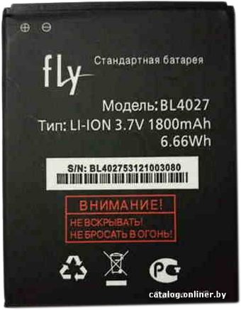 Аккумулятор для телефона Fly IQ4410 Quad Phoenix [BL4027]