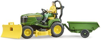 Набор Bruder John Deere с прицепом и фигуркой 62104