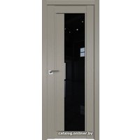 Межкомнатная дверь ProfilDoors 2.72XN L 80x200 (стоун/стекло черный триплекс)