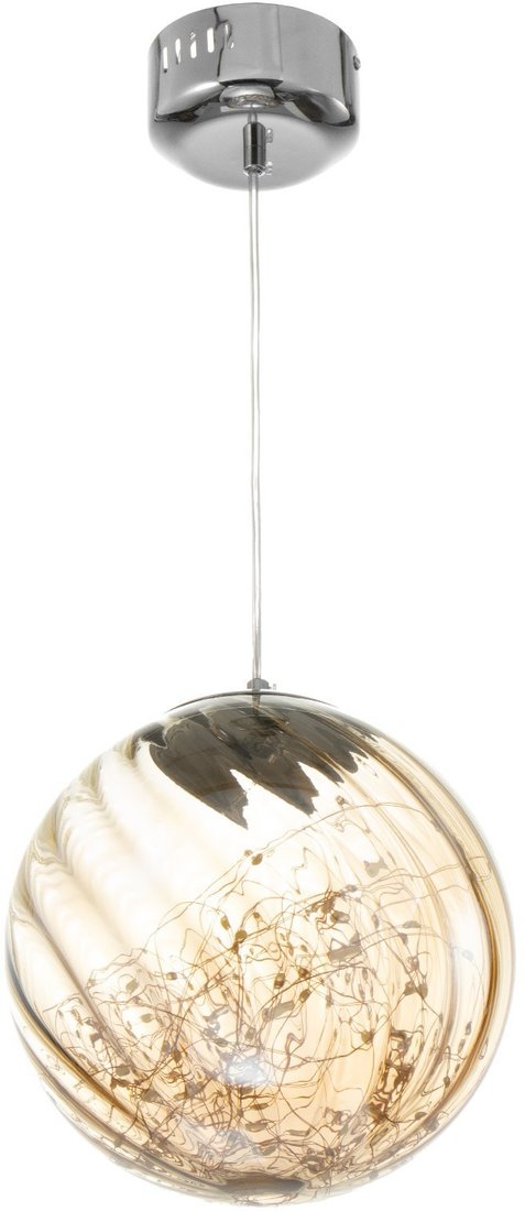 Подвесная люстра BayerLux Шар 9618157 (янтарное стекло)