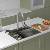 Кухонная мойка Roxen Stage Plus 560250-60 многофункциональная 8 в 1 (60*48/сатин)