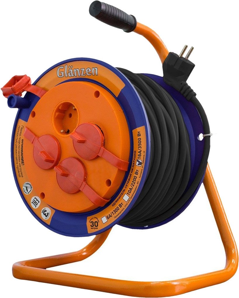 

Удлинитель на катушке Glanzen EB-30-011