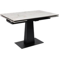 Кухонный стол Lepremo AV 2119 МДФ+керамика раздвижной 1200-1800x800 (натуральный глянцевый Gold Jade/черный)