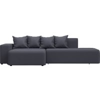 Угловой диван Лига диванов Лига-079 левый 129819L (экокожа Grifon 15 серый)